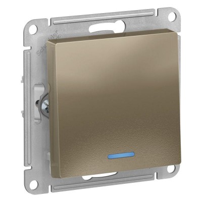 Выключатель 1-кл. СП AtlasDesign 10А IP20 (сх. 1а) 10AX с подсветкой механизм шампань SE ATN000513 Выключатель 1-кл. СП AtlasDesign 10А IP20 (сх. 1а) 10AX с подсветкой механизм шампань SE ATN000513