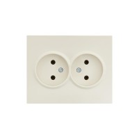 Розетка 2-м СП VESNA без заземл. ПБТ кремов. LEZARD 742-0300-128B Розетка 2-м СП VESNA без заземл. ПБТ кремов. LEZARD 742-0300-128B