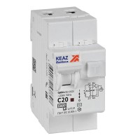 Выключатель автоматический дифференциального тока 2п с защитой от сверхтоков OptiDin D63-23C20-AC-У3 C20 100мА 4.5кА КЭАЗ 328106 Выключатель автоматический дифференциального тока 2п с защитой от сверхтоков OptiDin D63-23C20-AC-У3 C20 100мА 4.5кА КЭАЗ 328106