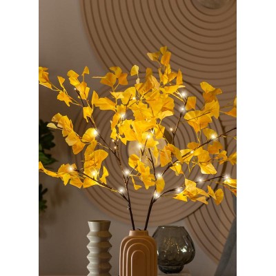 Ветвь гинкго имитация 90см 32LED тепл. бел. IP44 6ч таймер провод корич. 50см КОСМОС KOC_INT-B130 Ветвь гинкго имитация 90см 32LED тепл. бел. IP44 6ч таймер провод корич. 50см КОСМОС KOC_INT-B130