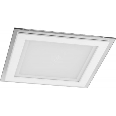 Светильник светодиодный ДВО-6w 4000K 480Лм квадратный со стеклом белый