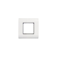 Панель настенная лицевая 80х80мм под 1 вставку Mosaic 45х45мм NIKOMAX NMC-PL1PM-WT