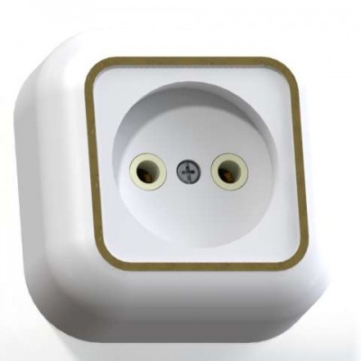 Розетка 1-м ОП Валентина РА10-266 10А IP20 бел./зол. Кунцево 7639 Розетка 1-м ОП Валентина РА10-266 10А IP20 бел./зол. Кунцево 7639