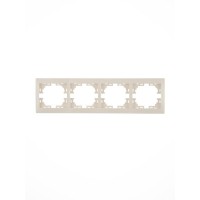 Рамка 4-м Mira горизонт. крем. LEZARD 701-0300-149