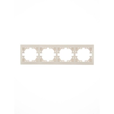 Рамка 4-м Mira горизонт. крем. LEZARD 701-0300-149