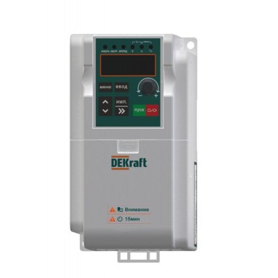 Преобразователь частоты DEKV060 0.4кВт 220В 1ф с тормозн. модулем DEKraft DEKV060G0R4S2B Преобразователь частоты DEKV060 0.4кВт 220В 1ф с тормозн. модулем DEKraft DEKV060G0R4S2B