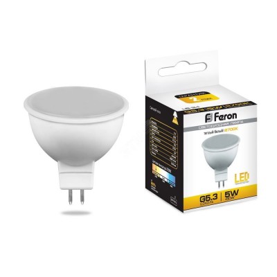 Лампа светодиодная LED 5вт 230в G5.3 теплый
