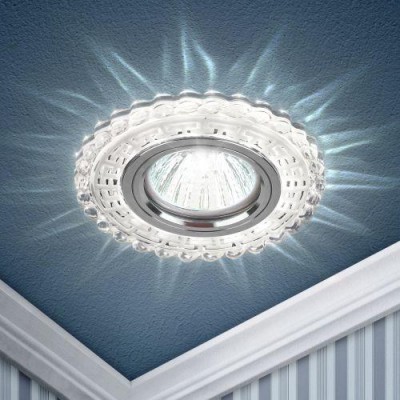 Светильник DK LD35 SL/WH MR16 декор. со светодиодной подсветкой прозр. ЭРА Б0036503 Светильник DK LD35 SL/WH MR16 декор. со светодиодной подсветкой прозр. ЭРА Б0036503