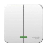 Выключатель 2-кл. ОП Blanca 10А IP20 (сх. 5) 250В с подсветкой с изолир. пластиной бел. SE BLNVA105111 Выключатель 2-кл. ОП Blanca 10А IP20 (сх. 5) 250В с подсветкой с изолир. пластиной бел. SE BLNVA105111