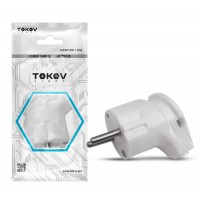 Вилка угловая 16А 250В с заземл. бел. TOKOV ELECTRIC TKL-PLUZ-C01 Вилка угловая 16А 250В с заземл. бел. TOKOV ELECTRIC TKL-PLUZ-C01