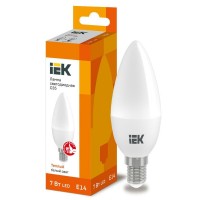 Лампа светодиодная C35 7Вт свеча 3000К E14 230В IEK LLE-C35-7-230-30-E14 Лампа светодиодная C35 7Вт свеча 3000К E14 230В IEK LLE-C35-7-230-30-E14