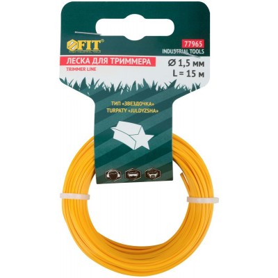 Леска для садовых триммеров "Звездочка" 1.5ммх15м FIT 77965