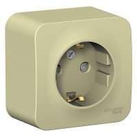 Розетка 1-м ОП Blanca 16А IP20 250В с заземл. защ. шторки с изолир. пластиной беж. SE BLNRA011117 Розетка 1-м ОП Blanca 16А IP20 250В с заземл. защ. шторки с изолир. пластиной беж. SE BLNRA011117