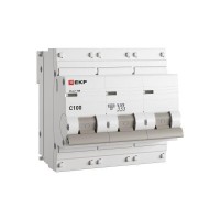 Выключатель автоматический модульный 3п C 100А 10кА ВА 47-100 PROxima EKF mcb47100-3-100C-pro Выключатель автоматический модульный 3п C 100А 10кА ВА 47-100 PROxima EKF mcb47100-3-100C-pro