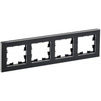 Рамка 4-м BRITE РУ-4-1-БрЧ металл черн. IEK BR-M42-M-K02