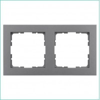 Рамка 2-м G-Classic алюм. Jasmart G1002S