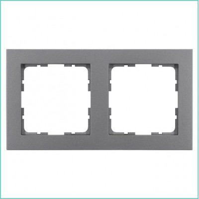 Рамка 2-м G-Classic алюм. Jasmart G1002S