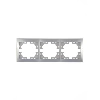 Рамка 3-м Mira горизонт. сер. метал. LEZARD 701-1000-148 Рамка 3-м Mira горизонт. сер. метал. LEZARD 701-1000-148