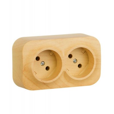 Розетка 2-м ОП Quteo 16А IP20 250В 2х2P без заземл. без защ. шторок дерево IEK 782281 Розетка 2-м ОП Quteo 16А IP20 250В 2х2P без заземл. без защ. шторок дерево IEK 782281