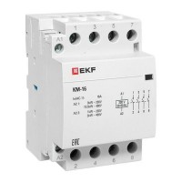 Контактор модульный КМ 16А 4NО (3 мод.) EKF km-3-16-40