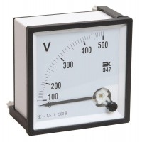 Вольтметр Э47 72х72мм 500В кл. точн. 1.5 IEK IPV10-6-0500-E Вольтметр Э47 72х72мм 500В кл. точн. 1.5 IEK IPV10-6-0500-E