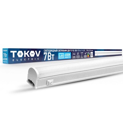 Светильник светодиодный ДБО Т5 7Вт 6.5К IP40 TOKOV ELECTRIC TKE-DBO-T5-0.6-7-6.5K Светильник светодиодный ДБО Т5 7Вт 6.5К IP40 TOKOV ELECTRIC TKE-DBO-T5-0.6-7-6.5K