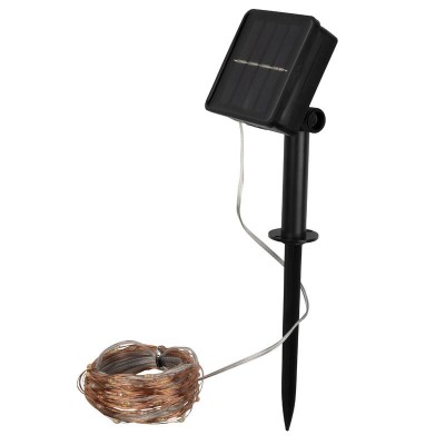 Светильник светодиодный садовый SLR-G03-200M нить 200LED мультицвет с колышком на солнечн. батарее ФАZА 5036406
