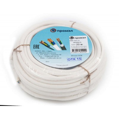 Провод ПВС 2х0.75 Б (бухта 20м) (шт) ПромЭл 13321460