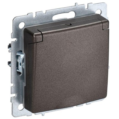 Розетка BRITE РСбш10-3-БрТБ 16А IP20 с заземл. защ. шторки с крышкой механизм бронза IEK BR-R16-16-K45 Розетка BRITE РСбш10-3-БрТБ 16А IP20 с заземл. защ. шторки с крышкой механизм бронза IEK BR-R16-16-K45