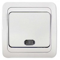 Выключатель 1-кл. СП Classico 2121 10А IP20 с подсветкой бел. ASD / IN HOME 4680005959853