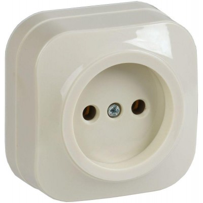 Розетка 1-м ОП GLORY РС20-2-ХК 10А без заземл. крем. IEK ERH10-K33-10 Розетка 1-м ОП GLORY РС20-2-ХК 10А без заземл. крем. IEK ERH10-K33-10