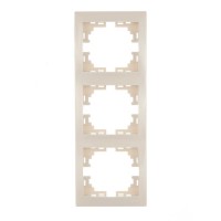 Рамка 3-м Mira вертикал. крем. LEZARD 701-0300-153