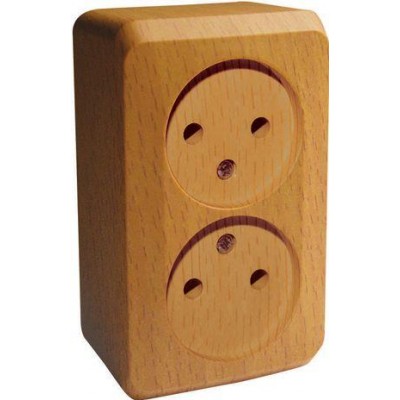 Розетка 2-м ОП Этюд Дача 16А IP20 250В без заземл. без защ. шторок бук SE PA16-005T Розетка 2-м ОП Этюд Дача 16А IP20 250В без заземл. без защ. шторок бук SE PA16-005T