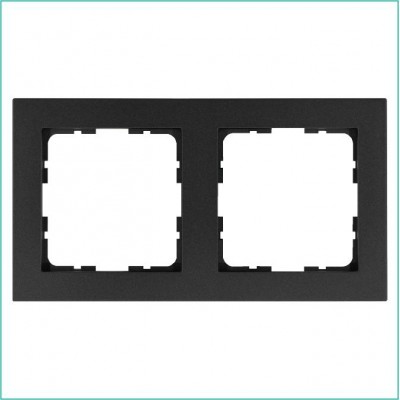 Рамка 2-м G-Classic антрацит Jasmart G1002B