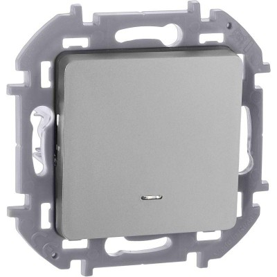 Выключатель 1-кл. Inspiria 10А IP20 250В 10AX с подсветкой/индикацией механизм алюм. IEK 673612 Выключатель 1-кл. Inspiria 10А IP20 250В 10AX с подсветкой/индикацией механизм алюм. IEK 673612