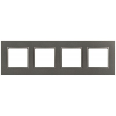 Рамка 4-м Elegance 14-5014-16 Classic для розеток и выключателей титан Эра Б0065829