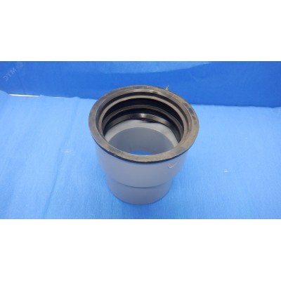 Переходник 110х124 на чугун, с манжетой, тапер для внутренней канализации