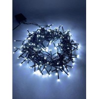 Гирлянда светодиодная "Нить Мишура" 2м 200LED 220В IP20 зел. провод хол. свет ЭРА Б0047969