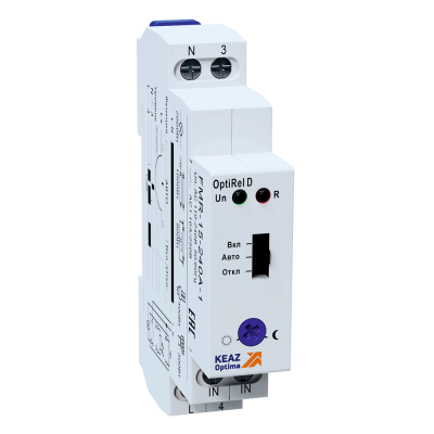Фотореле OptiRel D FMR-15-240А-1 с датчиком 1.5м 16А 1СО 110-240АС КЭАЗ 332034 Фотореле OptiRel D FMR-15-240А-1 с датчиком 1.5м 16А 1СО 110-240АС КЭАЗ 332034