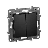 Переключатель 2-кл. СП Etika Plus 10А IP20 250В 10AX безвинтов. зажимы механизм антрацит IEK 672612 Переключатель 2-кл. СП Etika Plus 10А IP20 250В 10AX безвинтов. зажимы механизм антрацит IEK 672612