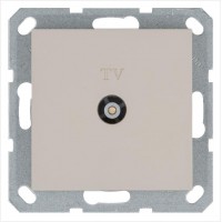 Розетка телевизионная оконечная TV Ф9.5мм механизм тауп Jasmart G6001T