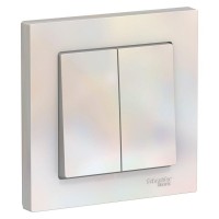 Выключатель 2-кл. СП AtlasDesign 10А IP20 (сх. 5) 10AX в сборе жемчуж. SE ATN000452 Выключатель 2-кл. СП AtlasDesign 10А IP20 (сх. 5) 10AX в сборе жемчуж. SE ATN000452