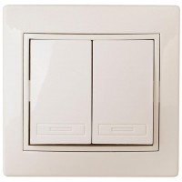 Выключатель 2-кл. СП Plano 10А IP20 1-104-02 250В сл. кость Intro Б0027602 Выключатель 2-кл. СП Plano 10А IP20 1-104-02 250В сл. кость Intro Б0027602