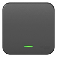 Переключатель проходной 1-кл. ОП Blanca 10А IP20 (сх. 6) 250В с подсветкой с изолир. пластиной антрацит SE BLNVA106116
