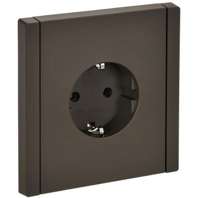Розетка СП FORTE&PIANO FP313 16А с заземл. защ. шторки безвинт. крепл. сер. IEK FP-R14-16-1-K03