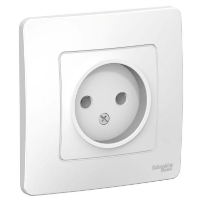 Розетка 1-м СП Blanca 16А IP20 250В без заземл. без защ. шторок бел. SE BLNRS000011 Розетка 1-м СП Blanca 16А IP20 250В без заземл. без защ. шторок бел. SE BLNRS000011