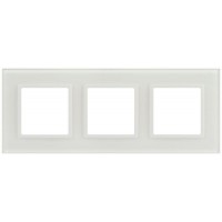 Рамка 3-м Elegance 14-5103-01М для розеток и выключателей стекло матов. бел. Эра Б0065836