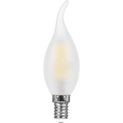 Лампа светодиодная LED 11вт Е14 теплый матовая свеча на ветру FILAMENT