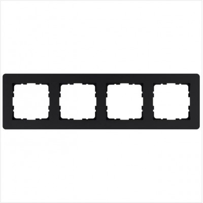 Рамка 4-м G-Flex черн. матов. soft touch Jasmart G1104PB