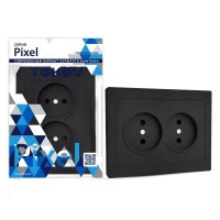 Розетка 2-м СП Pixel 16А IP20 без заземл. в сборе карбон TOKOV ELECTRIC TKE-PX-R2F-C14 Розетка 2-м СП Pixel 16А IP20 без заземл. в сборе карбон TOKOV ELECTRIC TKE-PX-R2F-C14